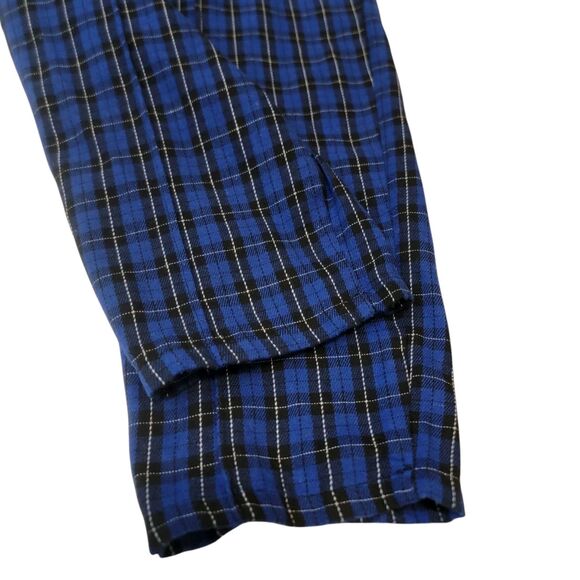 Tiger Mist Pants Womans Small Blue Plaid Zip Pockets Slim Clueless Retro Y2K - Picture 6 of 8